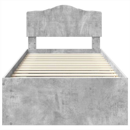  Okvir za krevet s uzglavljem Betonska siva 100 x 200 cm Slike
