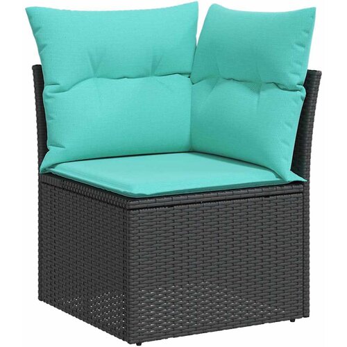  Sjedeća garnitura za vrt 5 kom. Crna poliratan Slike