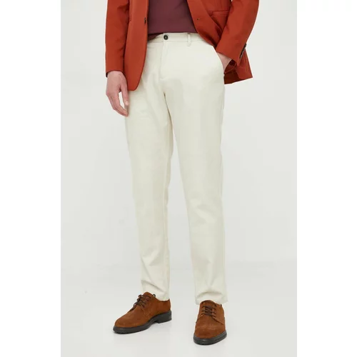 Sisley Pamučne hlače boja: bež, uski kroj