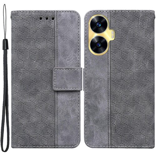INORCO Za Realme C55 torbica za telefon s stojalom za denarnico, PU usnjena prevleka z vtisnjenim vzorcem, (22036269) Slike