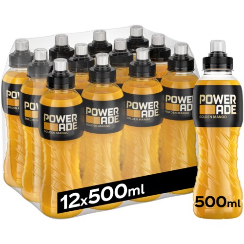 Powerade Golden Mango negazirano bezalkoholno piće 0,5l 12/boca XXL Slike