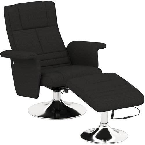 HOMCOM masažni sedež z nogarno poliester, jeklo 78D x 95&Scaron; x 88V cm Črn, (5000242915) Cene