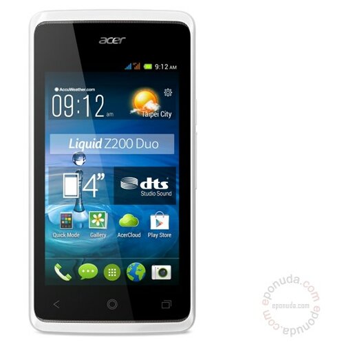 Acer Liquid Z200 beli mobilni telefon Slike
