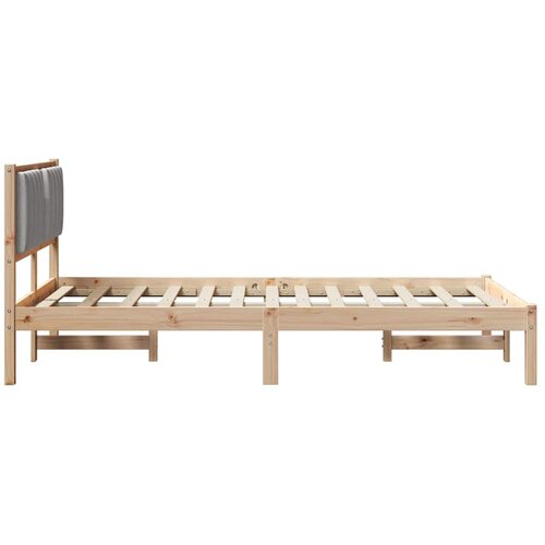  Krevetni okvir s tapiciranim uzglavljem Svijetlo siva Smeđa 120 x 200 cm Slike