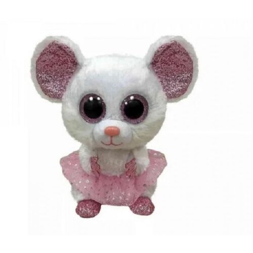 TY pliš Beanie Boos NINA - bela miška balerina (15 cm) Cene