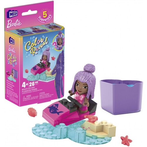 Barbie Mattel Mega Bloks - Mikro lutka za plažo (HHP87), (21382285) Cene