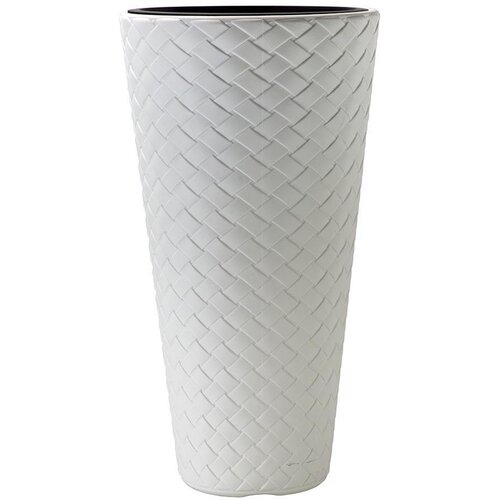 Prosperplast saksija Pletena sa ulo&scaron;kom - bela S449 / 30&times;55 cm Cene