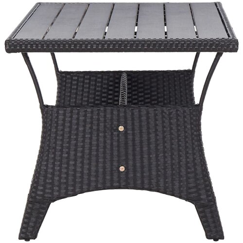  Vrtni stol crni 120 x 70 x 66 cm od poliratana Slike