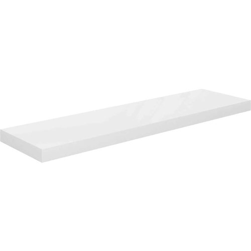 VidaXL plutajuća zidna polica visoki sjaj bijela 90x23,5x3,8 cm MDF Slike