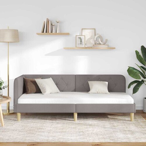  Kutni okvir kreveta Sivo-smeđa 80 x 200 cm tkanina Slike