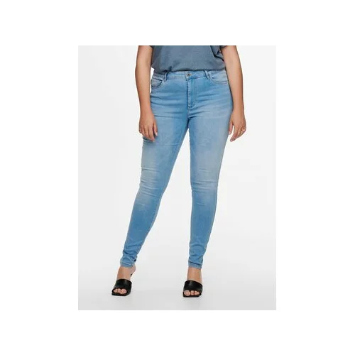 Only Carmakoma Jeans hlače 15199400 Modra Skinny Fit