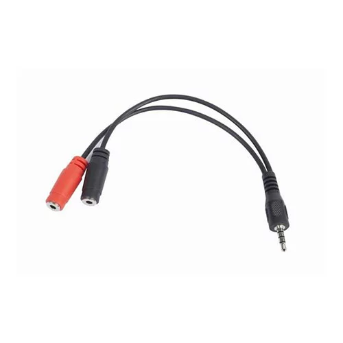 Gembird audio adapter za slušalice 3,5mm 4pin to 2x 3,5 mm 3pin (mic/slušalice), CCA-417