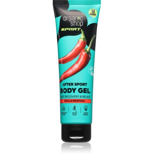 Organic Shop Sport Chili &amp;amp; Menthol gel za telo za utrujene mi&amp;scaron;ice 75 ml Slike