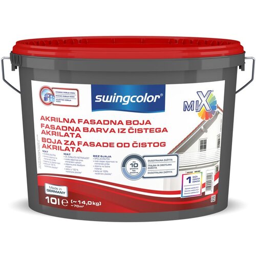 SWINGCOLOR Fasadna barva iz čistega akrilata (barva: bela, 10 l, mat) Cene