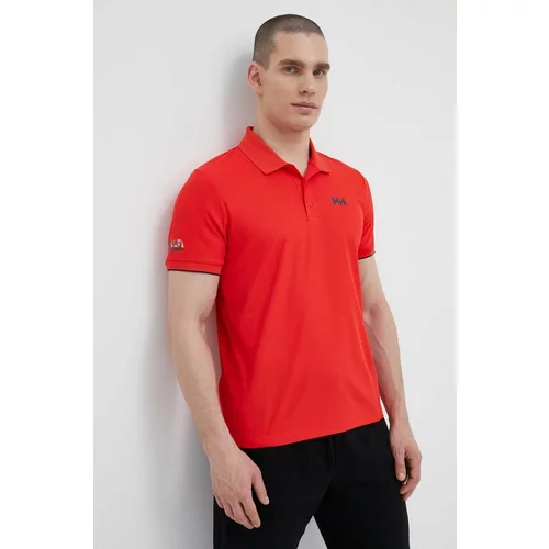 Helly Hansen Polo majica za muškarce, boja: crvena, s tiskom