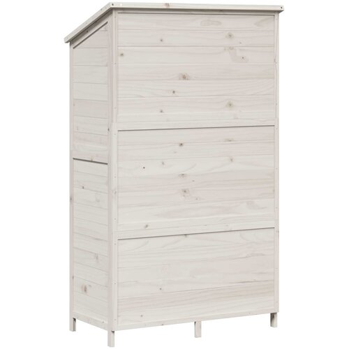  Vrtna &amp;Scaron;upa s krovom Bijela 106,5 x 56 x 176 cm Čvrsto drvo jele Slike