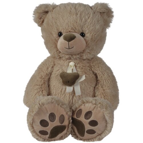 Simba Toys Nicotoy: rjav pli&amp;scaron;ast medvedek z bež pentljo 55 cm - Slike