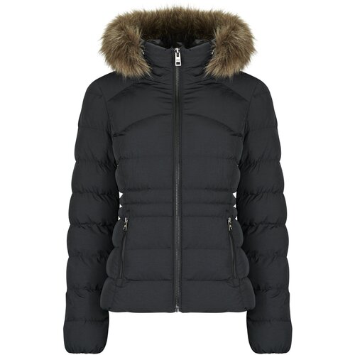 Superdry Puhovke Hooded Faux Fur Fuji Padded Jacket Črna Cene