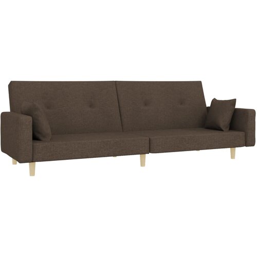 Maison Chic kavč - Sofa - Kanape dvosed z ležiščem in dvema blazinama taupe blago, (21727987) Cene