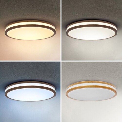  Brilagi - LED prigu&amp;scaron;iva svetiljka MOLINA LED/60W/230V 3000-6500K hrast prečnik 58 cm + daljinski upravljač Slike