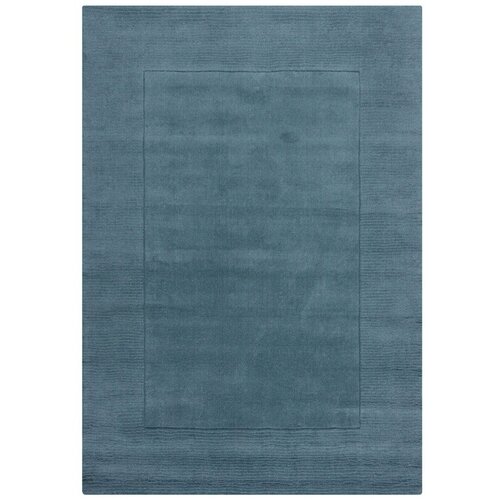 Flair Rugs Plavi ručno rađen vunen tepih 160x230 cm Textured Wool Border – Cijene