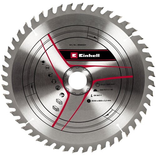 Einhell List krožne žage (250 mm, Izvrtina: 30 mm, 48 kos, Širina reza: 3,2 mm) Cene