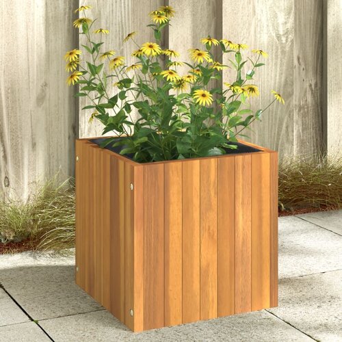  Vrtna sadilica 35 x 35 x 35 cm od masivnog bagremovog drva Slike