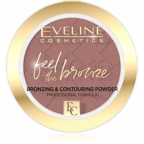 Eveline Cosmetics Feel The Bronze bronz puder za konture odtenek 02 Chocolate Cake 4 g