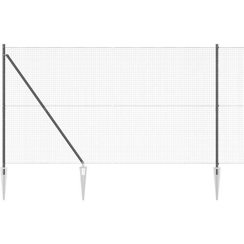 vidaXL Varjena žična ograja s 13 konicami Siva 1,6x25 m Jeklo Cene