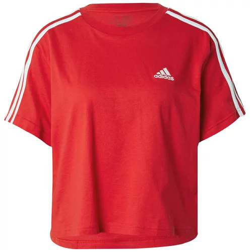 ADIDAS SPORTSWEAR Funkcionalna majica 'Essentials' krvavo rdeča / bela