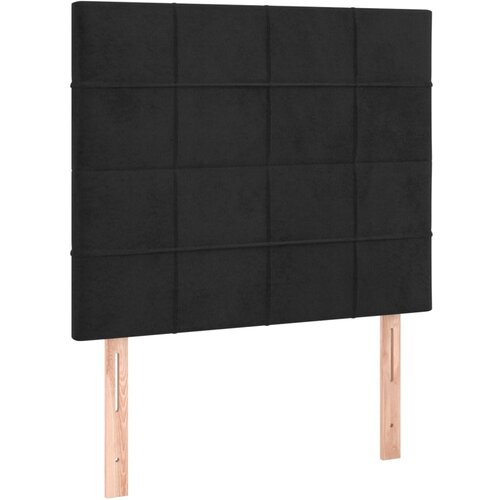 Maison Chic Posteljno vzglavje - Vzglavna omarica 2 kosa črno 80x5x78/88 cm žamet, (22078442) Cene