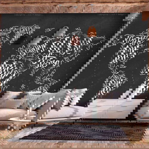  Tapeta - Retro Continents (Black) 100x70 Slike