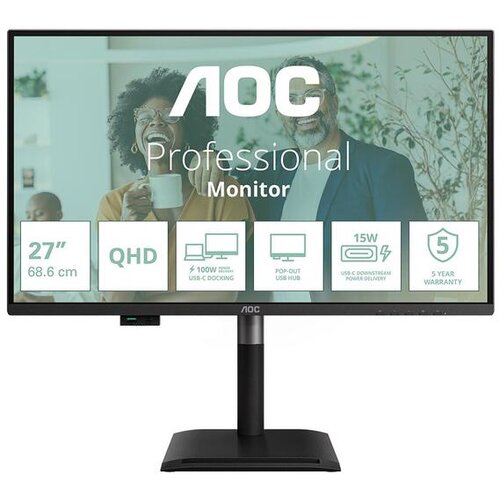 AOC Q27P4C computer monitor 68.6 cm (27) 2560 x 1440 pixels Black Slike