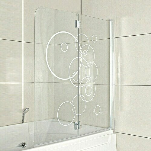 Corniche Pregrada za kadu Circles (125 x 140 cm, 2-dij., Srebrne boje) Cijene