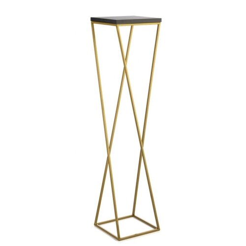  Stalak za cveće LOFT 100x24 cm zlatna/crna Slike