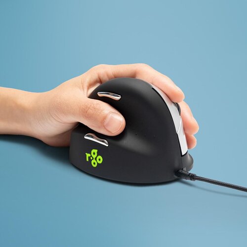  R-Go Tools Ergonomic mouse R-Go HE Break with break software, medium (hand size 165-185 mm), left-handed, Wired, black Cijene