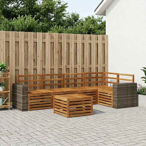  Set vanjskih sofa 6 kom. Prirodna Poliester Cene