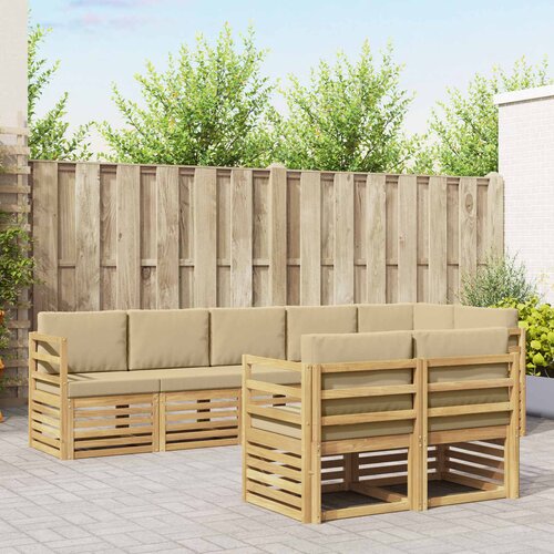  Set vanjskih sofa 8 pcs Bijela i bež 304 x 126,5 x 73 cm Cijene