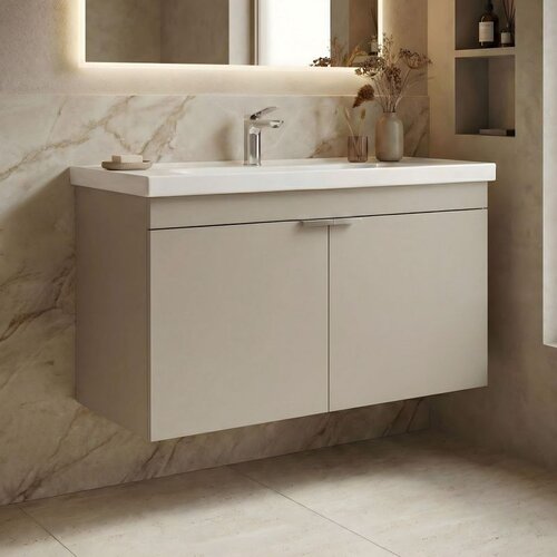 Hanah home Desna 90 - 574 Sand Bathroom Cabinet With Sink Slike