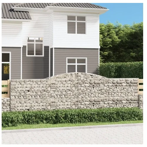  Obokane gabion košare 9 kosov 400x30x120/140cm pocinkano železo