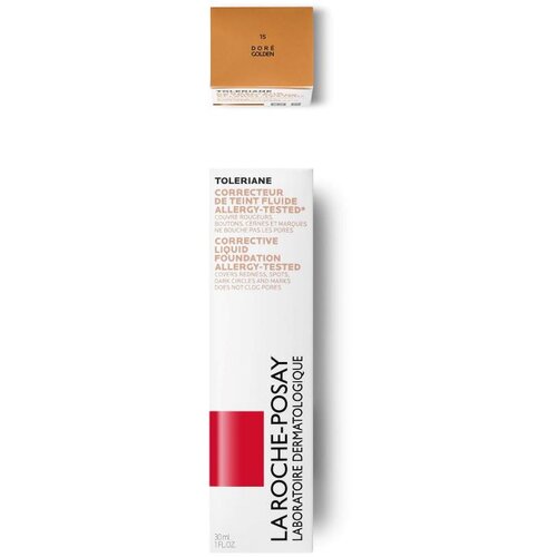 La Roche Posay toleriane tečni korektivni puder s visokom moći prekrivanja nepravilnosti, 30 ml, 03 honey beige Slike