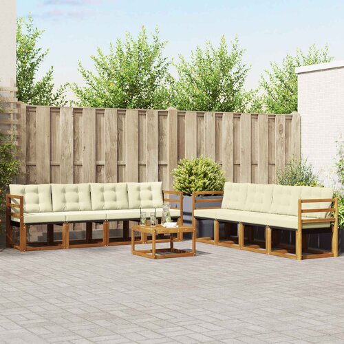  Set vanjskih sofa 9 kom. Prirodna i krem Cene