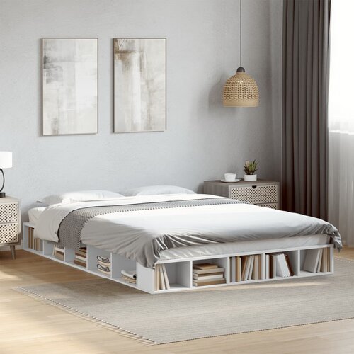 Furnova Posteljni okvir bel 150x200 cm inženirski les, (21941388) Slike