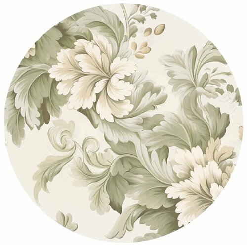  Okrugla fototapeta - Vintage flowers in bright colours 140x140 Slike