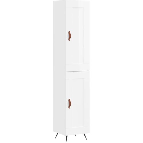 Maison Chic Visoka omara - Komoda - Predalnik visok sijaj bela 34,5x34x180 cm inženirski les, (21722679) Slike