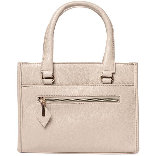 Shelvt Beige handbag with zipper Slike