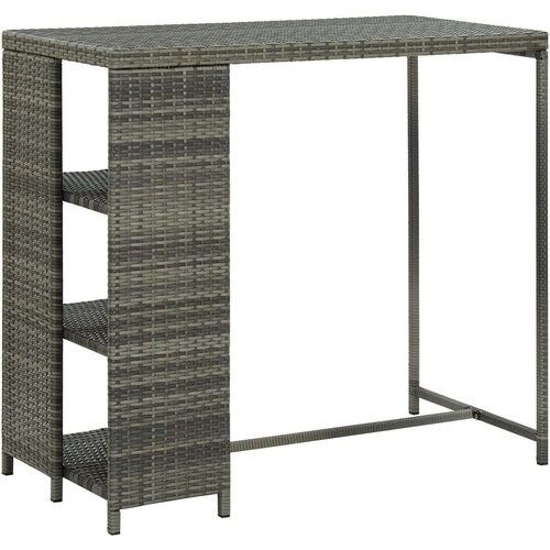 Barska barski stol sa stalkom za pohranu sivi 120x60x110 cm poliratan Cijene