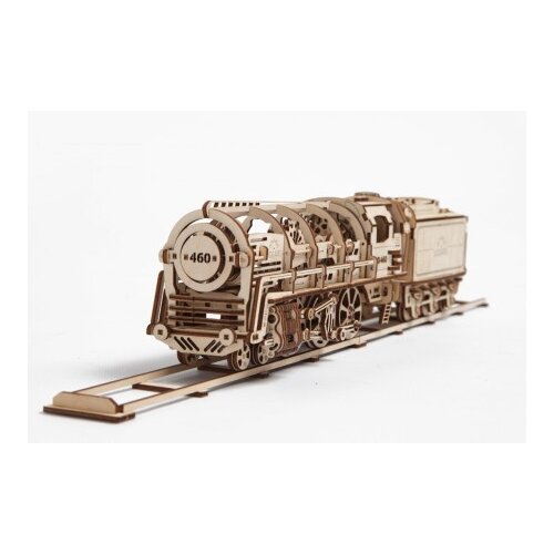 UGEARS 3d mehanička eko puzla &amp;ndash; PARNA LOKOMOTIVA SA TENDEROM ( 7276) Slike