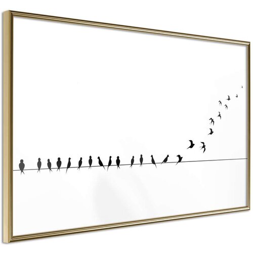  Poster - Birds on a Wire 90x60 Slike