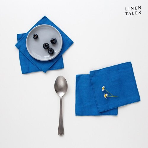 Linen Tales Plavi platneni podmetači u setu od 4 kom - Slike